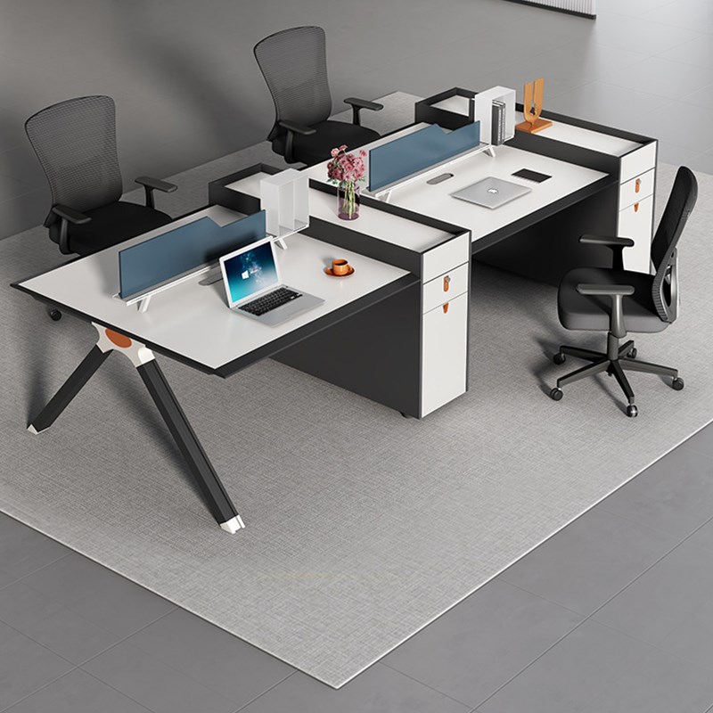 速发职员/公桌员工约4办6四人位办公室桌子简位高端办公桌椅组合