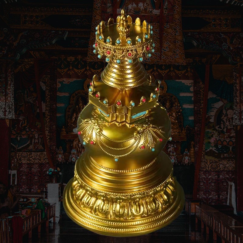 速发纯铜噶供菩西藏舍利塔佛塔藏传密宗用品塔提塔嘎当塔佛前当佛