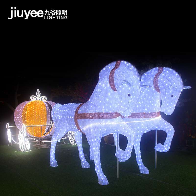 led马拉车动物造型灯 游乐场商场公园景区装饰灯 公园