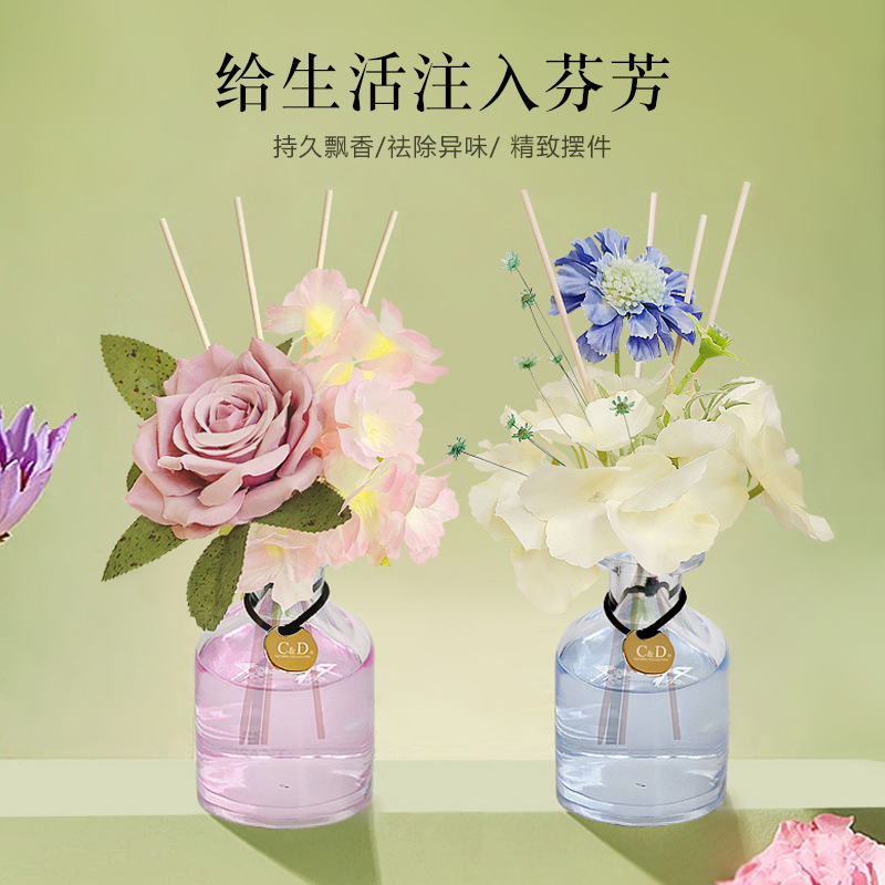 花艺系列香薰无火香薰室内家用卧室大容量扩香持久高级香水摆件