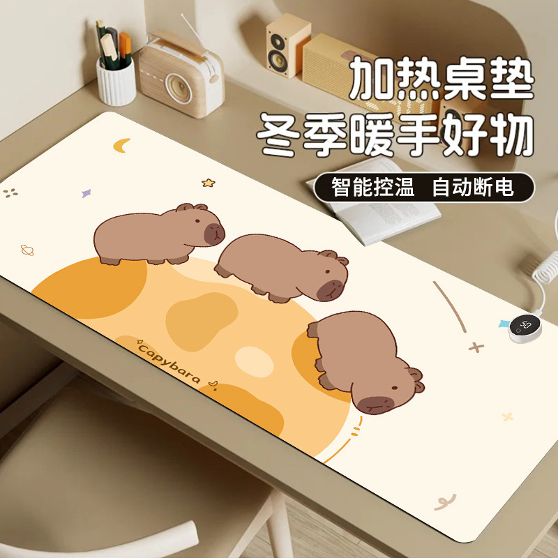加热鼠标垫宿舍学生写字暖手桌垫电脑桌面发热鼠标垫办公室暖桌垫