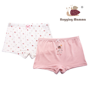 斑比儿童内裤女童棉中小童平角短裤春夏宝宝大童四角内裤