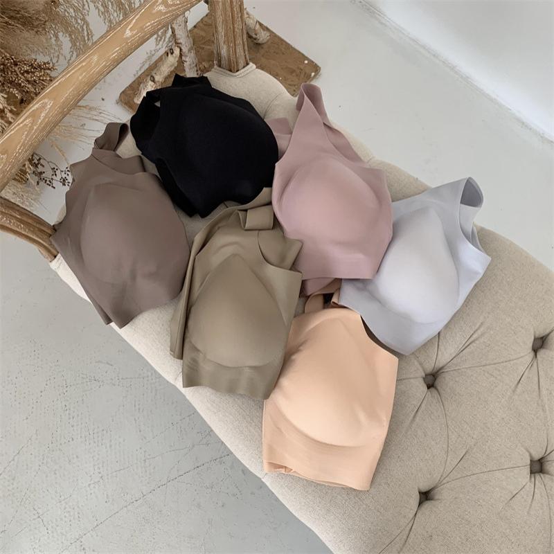 云朵乳胶文胸一片式无钢圈bra聚拢舒适背心式孕妇运动无痕内衣女