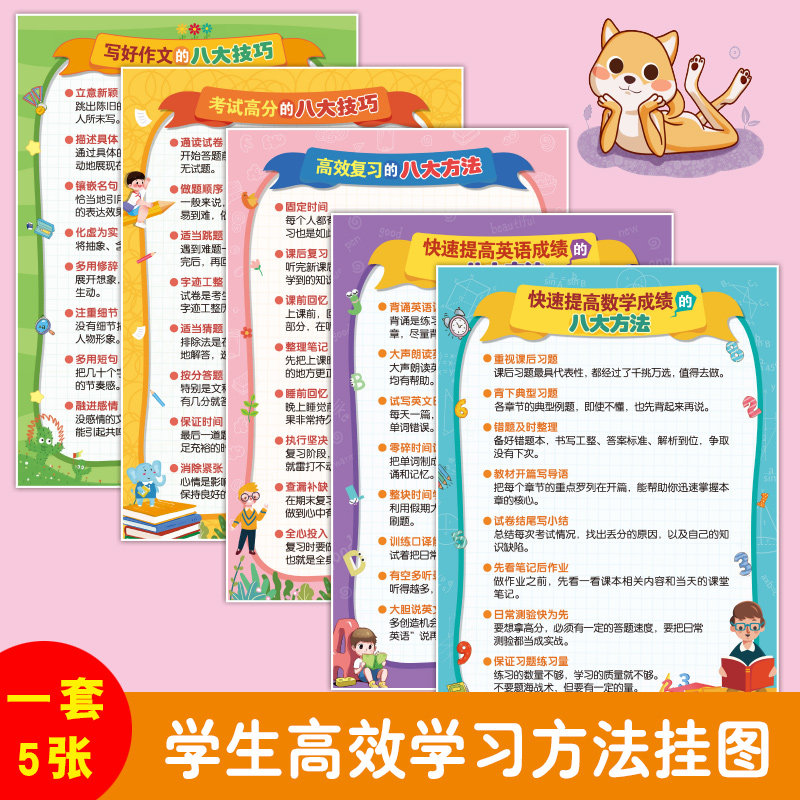 数学成绩-英语成绩-高效复习-考试高分-写好作文 儿童学习方法图