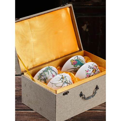 碗套装景德镇家用陶瓷碗轻奢餐具中式高档饭碗汤碗面汤碗四季花鸟