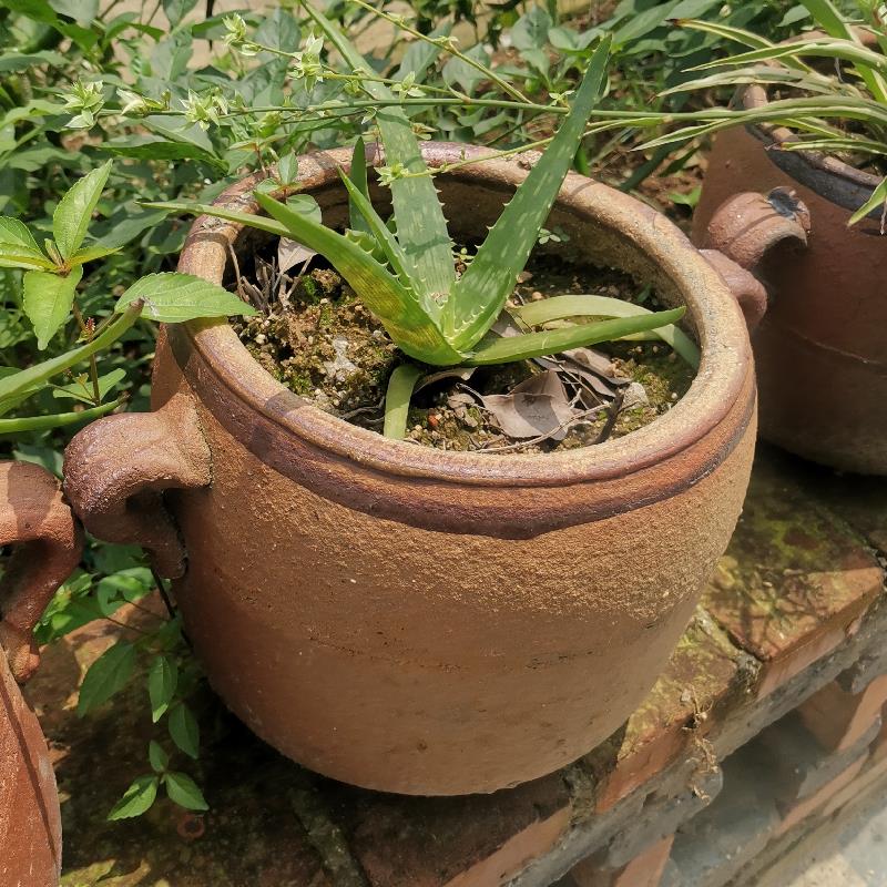 古风防裂透气红陶土花盆粗陶多肉植物兰花卉绿植室内室外盆景花盆