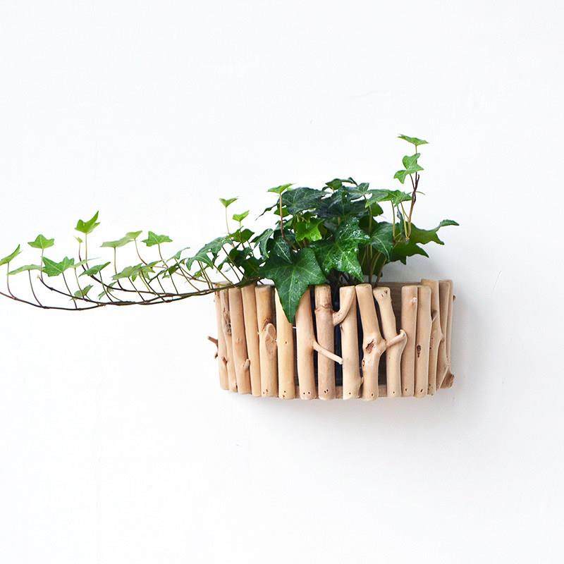 实木壁挂花盆花瓶墙上创意花器现代简约客厅装饰绿植吊篮盆栽壁饰,家居饰品,花瓶,淘宝优惠券,粉丝福利购,淘宝优惠卷