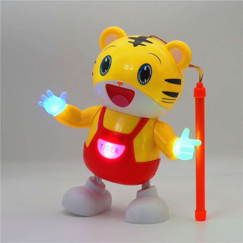 中秋灯笼儿童手提发光音乐电动跳舞老虎小孩新年元宵节日卡通花灯