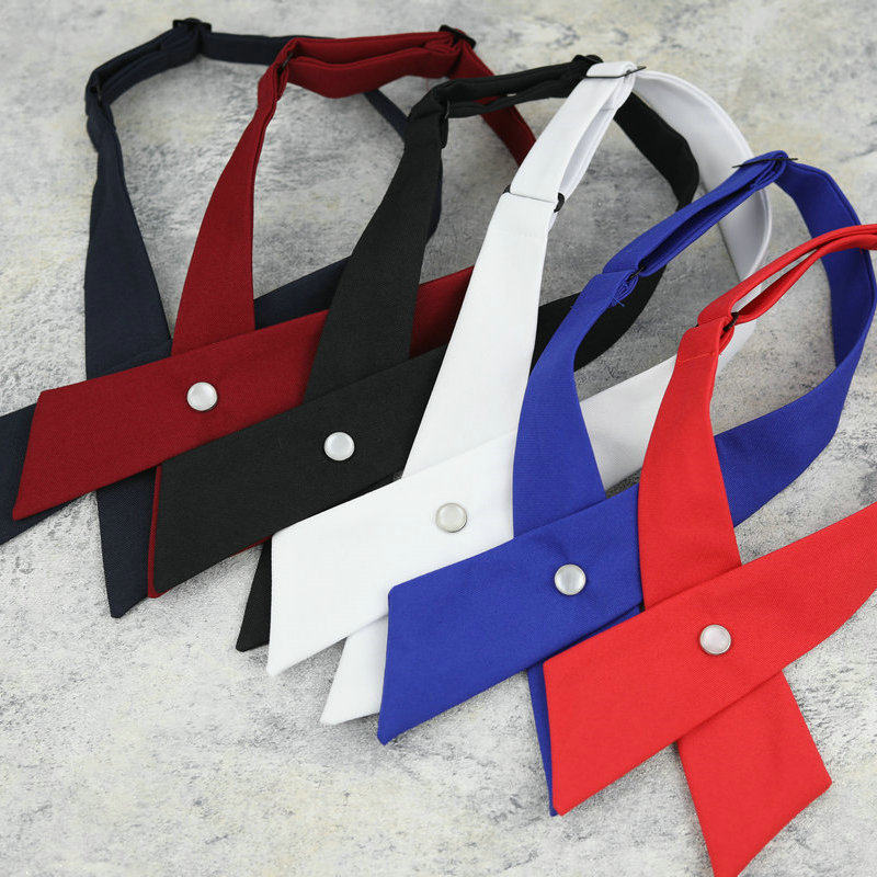 【肖十二】原创十字交叉结jk领结女 纽扣职业银行学生泰国风校服