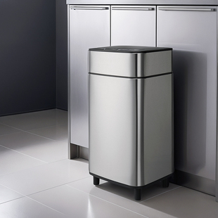智能感应垃圾桶家用厨房不锈钢自动开盖客厅卫生间厕所大容量带盖