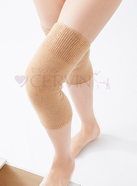 夏季老寒腿护膝空调房膝盖保暖CERVIN日本原装进口米色起绒护腿