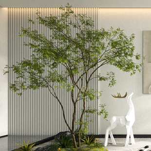 仿真绿植室内假树仿真树植物景观造景大树盆栽榕树橱窗酒店装饰树