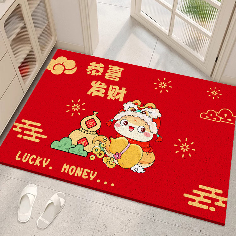 蛇年玄关地垫入户门垫进门防滑脚垫软矽藻泥家用门口垫子免洗地毯