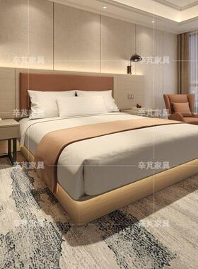 酒店专用床宾馆家具标间全套民宿客房双床全季五星级高端定制床箱