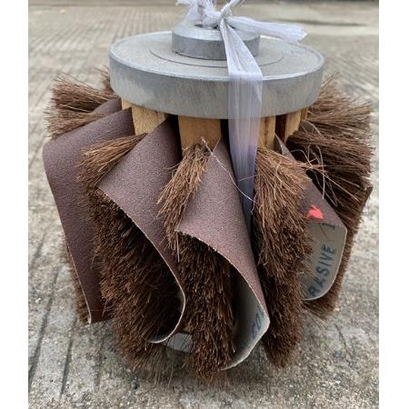 包邮木工抛光轮棕轮棕刷家具打磨毛刷永成牌抛光砂布轮