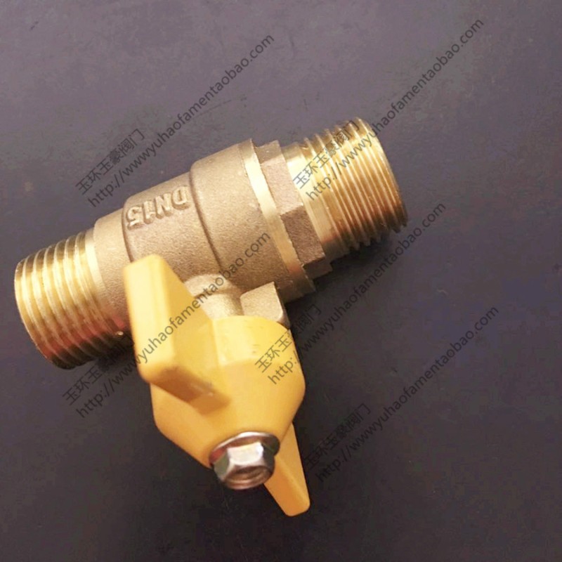 直销外丝铜球阀 外螺纹黄铜蝶柄球阀 双外螺纹dn15 4分双外牙阀门