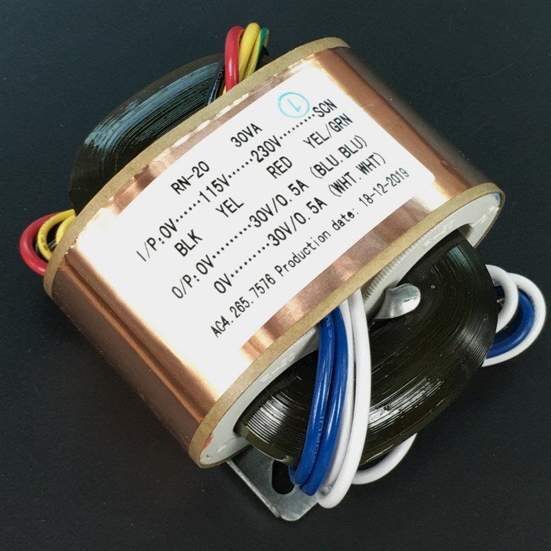 115V-230V 30W 双30V带铜皮 R牛 30V2铜线R型电源变压器30V+30V