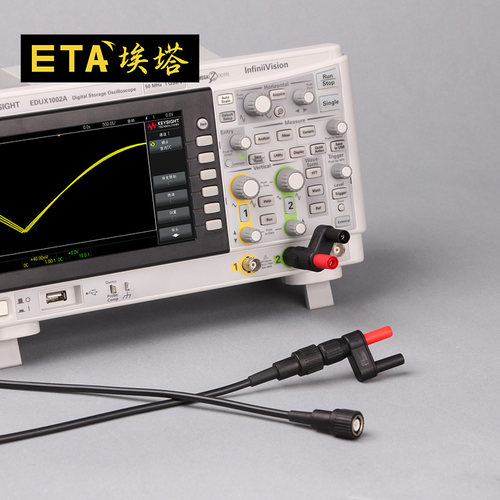 ETA3251 BNC公头转4mm双插转接器 示波器万用表配件安全型转接头