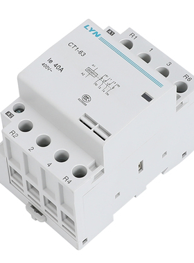 家用交流接触器CT1-3P4P 220V110V24V 导轨式32A63A 2NO2NC/4NO