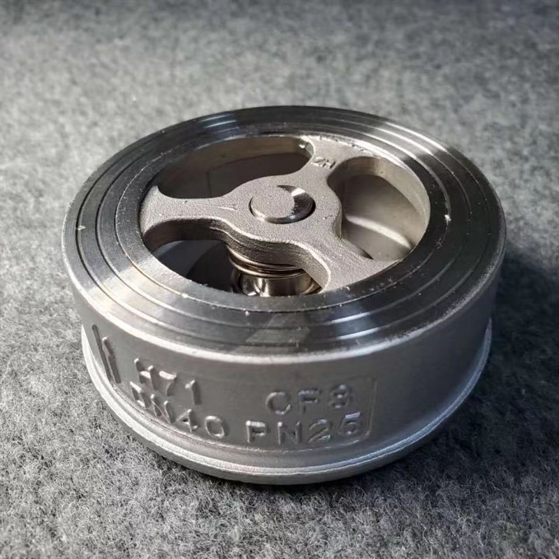 H71W-16P对夹304单向逆止不锈钢止回阀DN100DN40DN32DN50DN65DN80