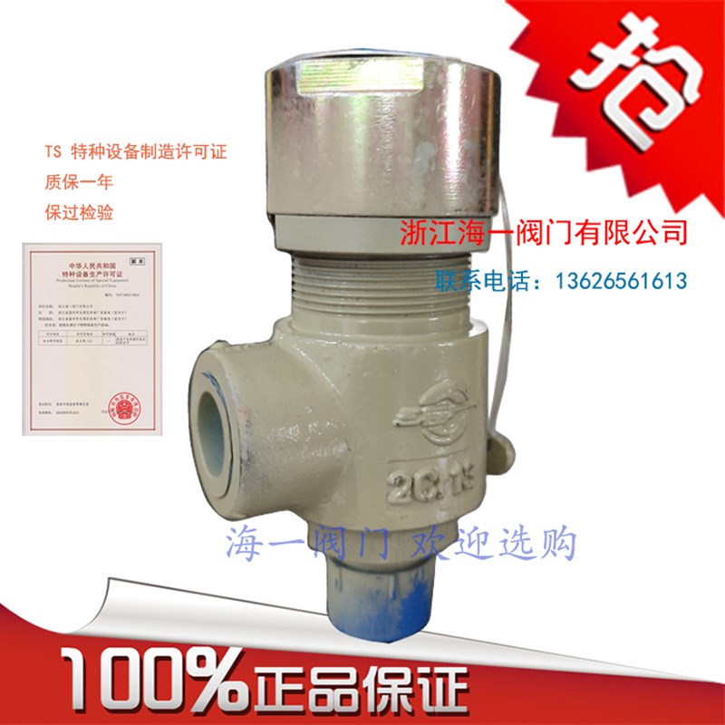 海一阀门A21F-16C DN15碳钢弹簧微启式安全阀螺纹储气罐锅炉2Cr13