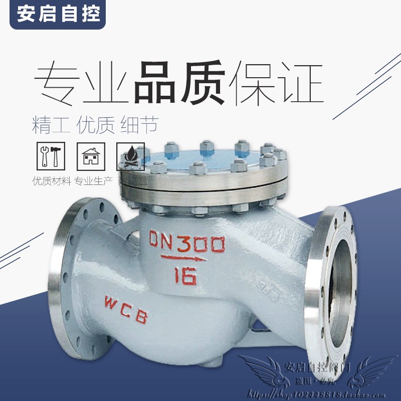 H41H-40C高温蒸汽导热油铸钢法兰升降式单向逆止阀40公斤DN15-500