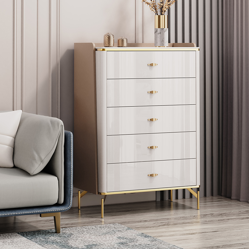 轻奢客厅意式斗柜电视柜靠墙卧室简约现代收纳柜岩板六斗柜储物柜