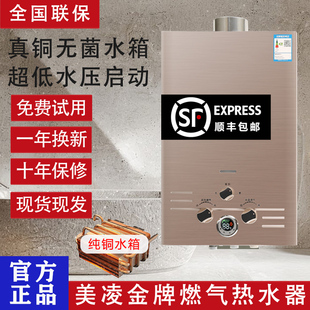 平衡式 燃气热水器家用天然气液化气煤气强排式 燃气热水器低水压8L