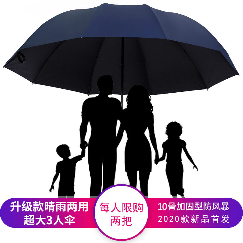 大雨伞大号加固加厚结实抗风高级感家用手动款2022新款两用晴雨伞图片