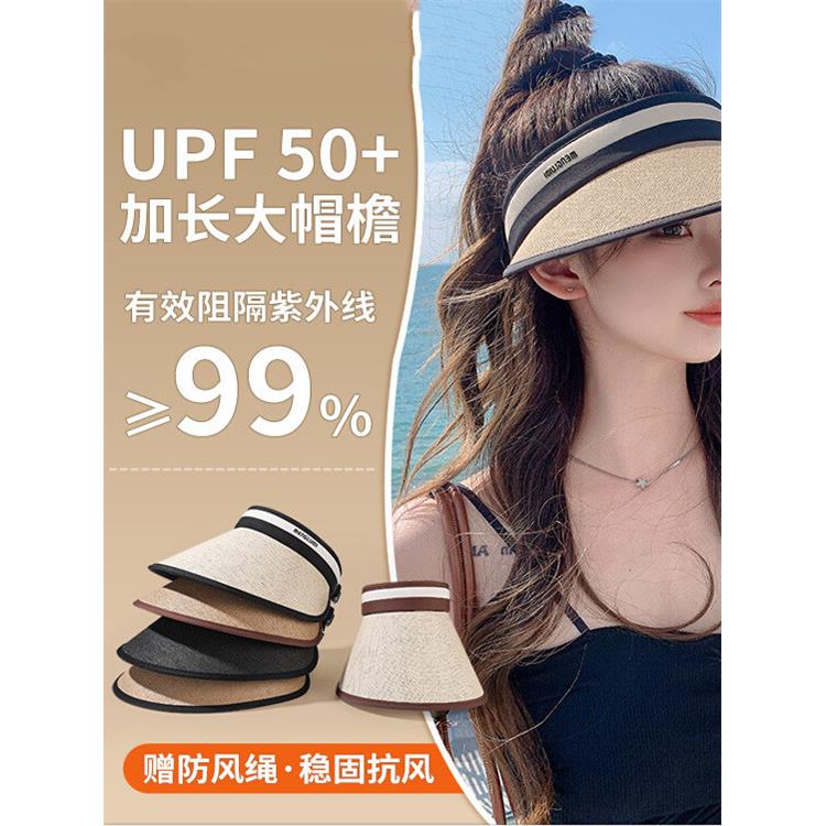 户外遮阳草帽2025新款防晒帽子面罩女夏季防紫外线太阳凉帽大帽檐