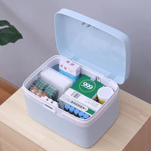 医药箱家用大容量常备药箱小号多层带锁收纳盒家庭装 密码 学生宿舍