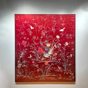 百鸟朝凤红色喜庆客厅装饰画新房卧室床头送礼挂画结婚礼物送新人