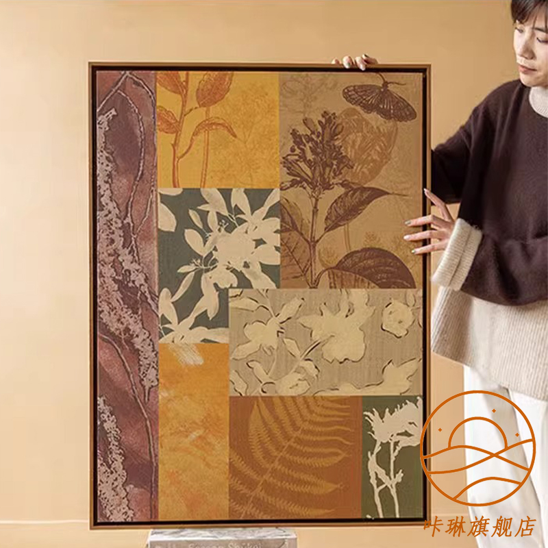 中古风烂漫奇遇春日氛围客厅装饰画客厅餐厅玄关卧室背景极简挂画