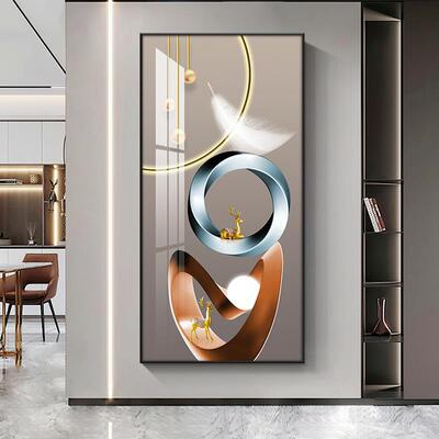 定做挂门玄关画走装门饰现代约廊过道墙壁画画竖版画正对新简进款