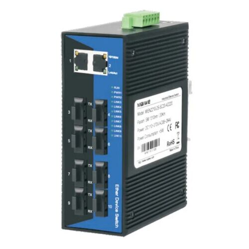 迈威通信MIEN2210-8F(M/S)导轨式百兆8光2电口工业交换机MAIWE
