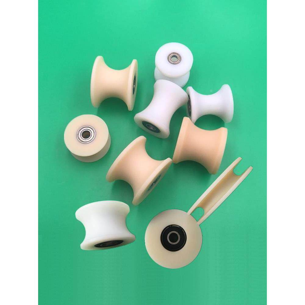 尼龙轴承静音滑轮塑料滚轮u槽门窗滑轮推拉门尼龙轮凹槽轮内20/25