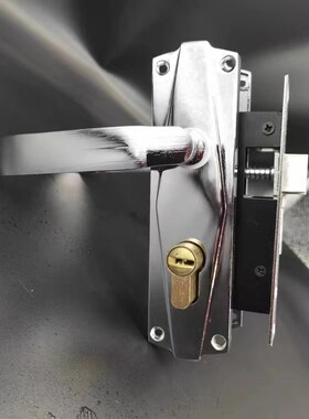 铝合金门双孔安装四孔螺丝位塑钢门老式锌合金锁房间门U木门锁504