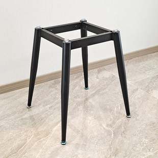 方桌圆桌面岩板桌架支架玻璃大理班台桌脚腿家Q用铁艺金属桌子配