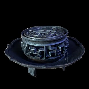 铸铁炭火盆d家用取暖炉大号围炉煮茶室内户外露营煮茶炉木炭炉铁