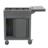 不锈钢调料车商用厨房推车饭店调C味车调味缸手推调料台餐车移动