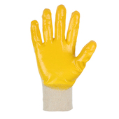 黄丁腈半胶浸耐油胶o皮劳保手套耐磨防滑防水防油机械厂防护手套