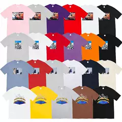 Superment Unisex Heavyweight Cotton Short-Sleeve Crew Neck Rapper Graphic Tee - Vintage Streetwear Top