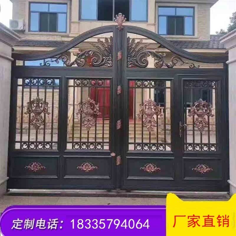 速发铝艺护栏别墅围制铝栅栏台户外欧式铝栏栏杆铸铝围墙黑色