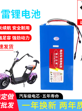 速发哈雷电动车锂60v12a20Ah48卸64V72V沃趣启牛X7x拆v通用电瓶