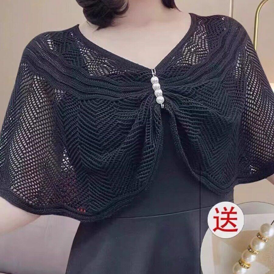 防晒套头针织披肩女夏季薄款配