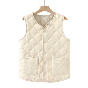 马甲女款内穿充气绒绵羊毛秋冬防风防水外穿休闲新款外穿加厚保暖