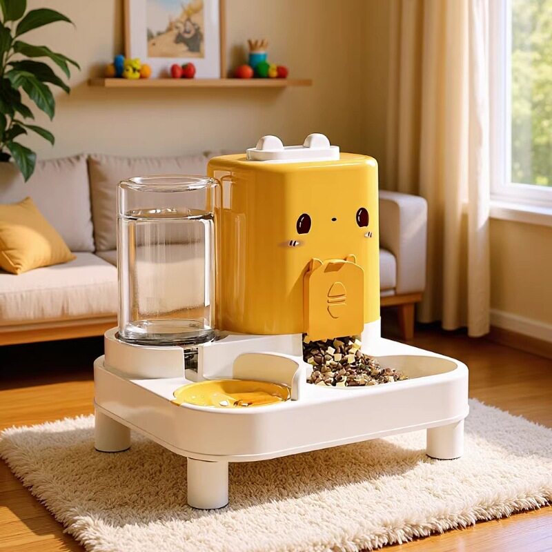 猫碗狗碗狗盆护颈自动喂食器