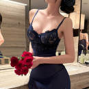 新款 蓝色韵味 纯欲性感睡衣蕾丝约会诱惑连衣裙吊带睡裙2025夏季