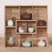 实木茶杯架子茶壶展示架收纳柜小博古架子茶具配件多宝格茶棚茶宠