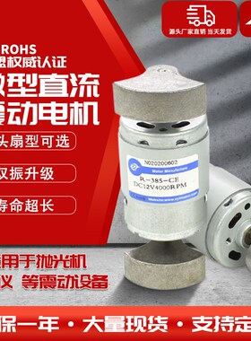 RF385微型单轴双轴振动马达电机12v24v小型大扭矩可调高低速电机